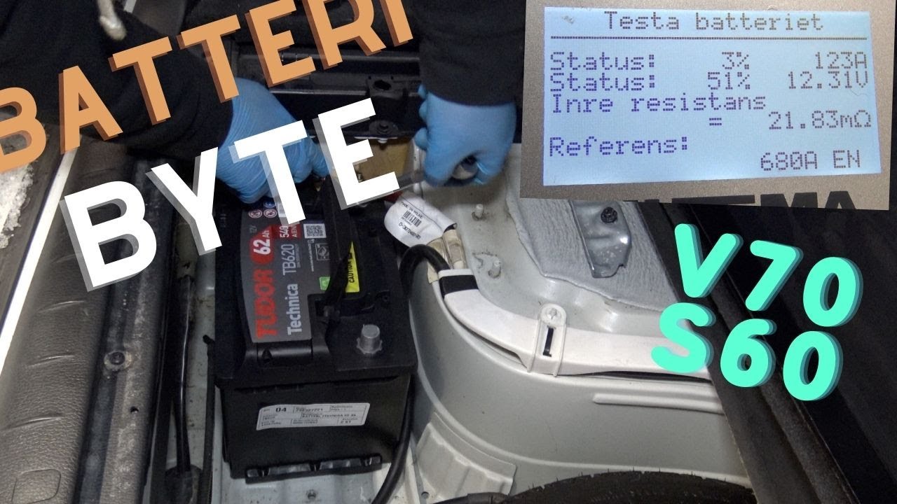 Batteribyte på Volvo V70 & S60 2000 - 2007