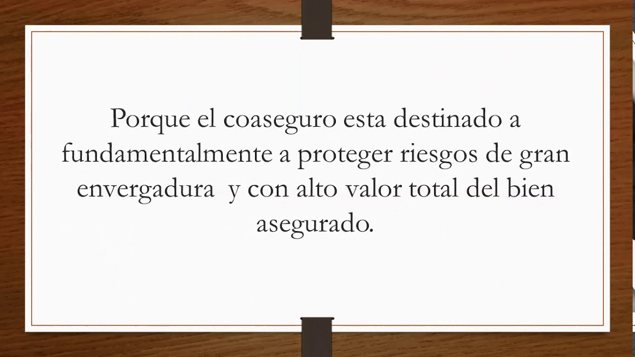 &iquest;QU&Eacute; ES EL COASEGURO?