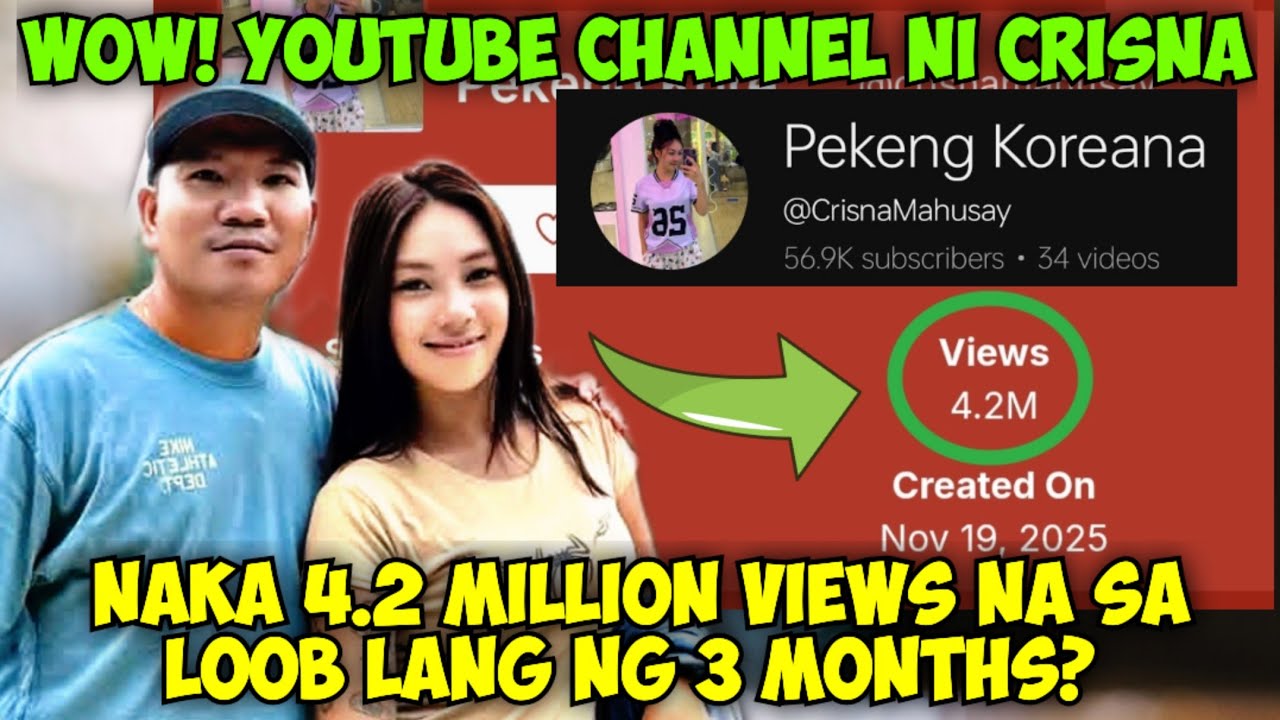 WOW! YOUTUBE CHANNEL NI CRISNA NAKA 4.2 MILLION VIEWS NA SA LOOB LANG NG 3 MONTHS? PUGONG BYAHERO 