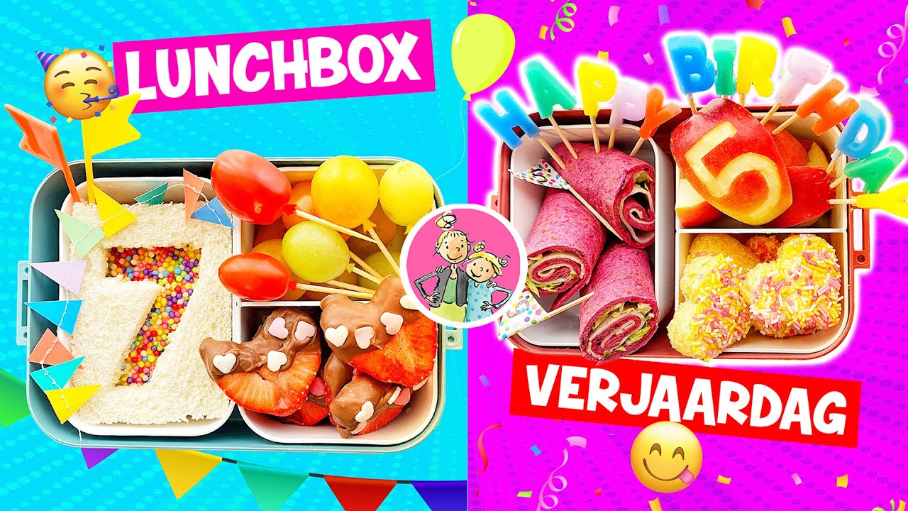 LEUKE LUNCHBOX IDEEËN voor Een Verjaardag Lunchbox Naar SCHOOL!! *Extra Feestelijk ♥DeZoeteZusjes♥