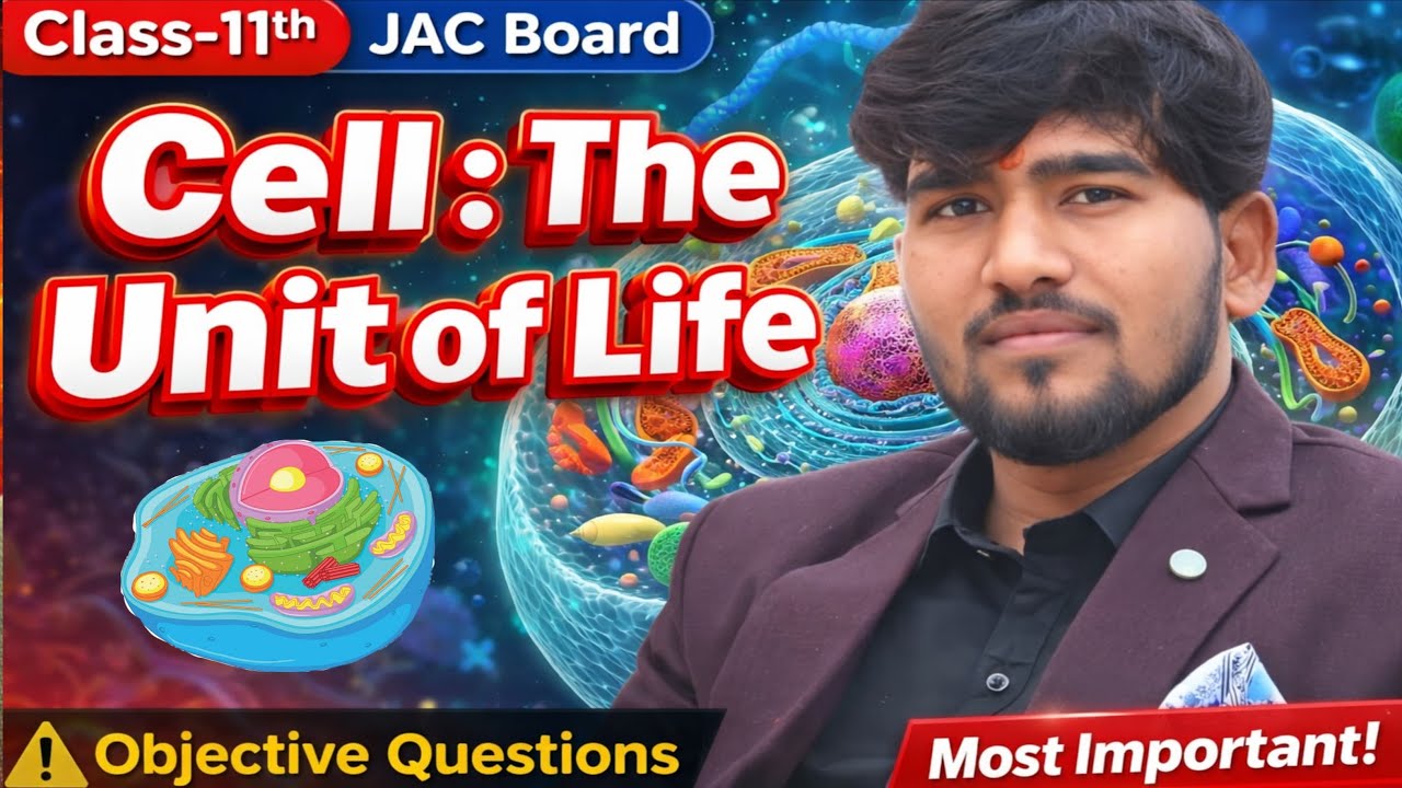 class 11th JAC Board Biology chapter cell the unit of life important question by Anil sir