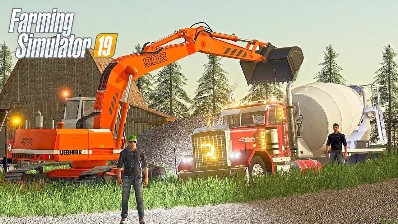 FARMYARD CLEAN UP & POURING CONCRETE (FARM RENOVATION) - NEBRASKA LANDS SEASONS FS19 (ROLEPLAY)