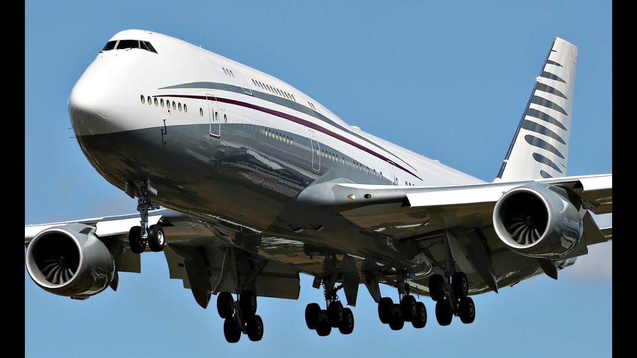 Private Boeing 747-8 [QATAR AMIRI] land in Paris CDG Airport !