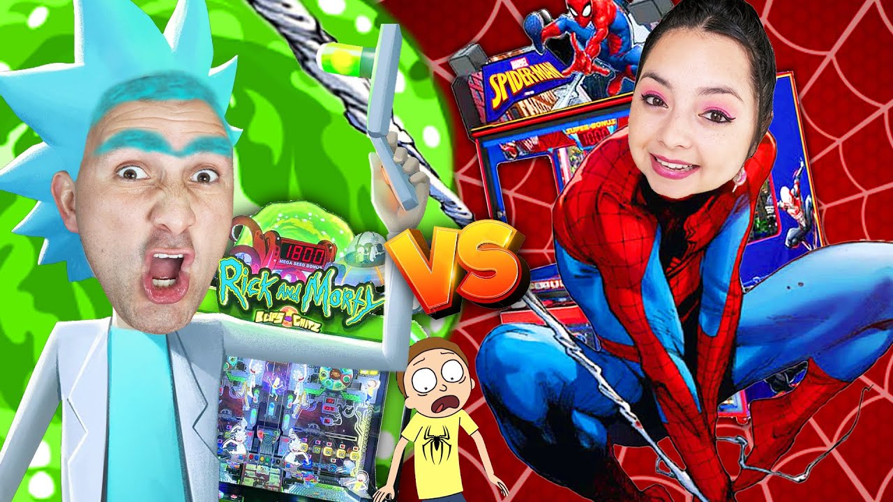 We Tested Which Coin Pusher Wins MORE! Rick and Morty VS Spider-Man!