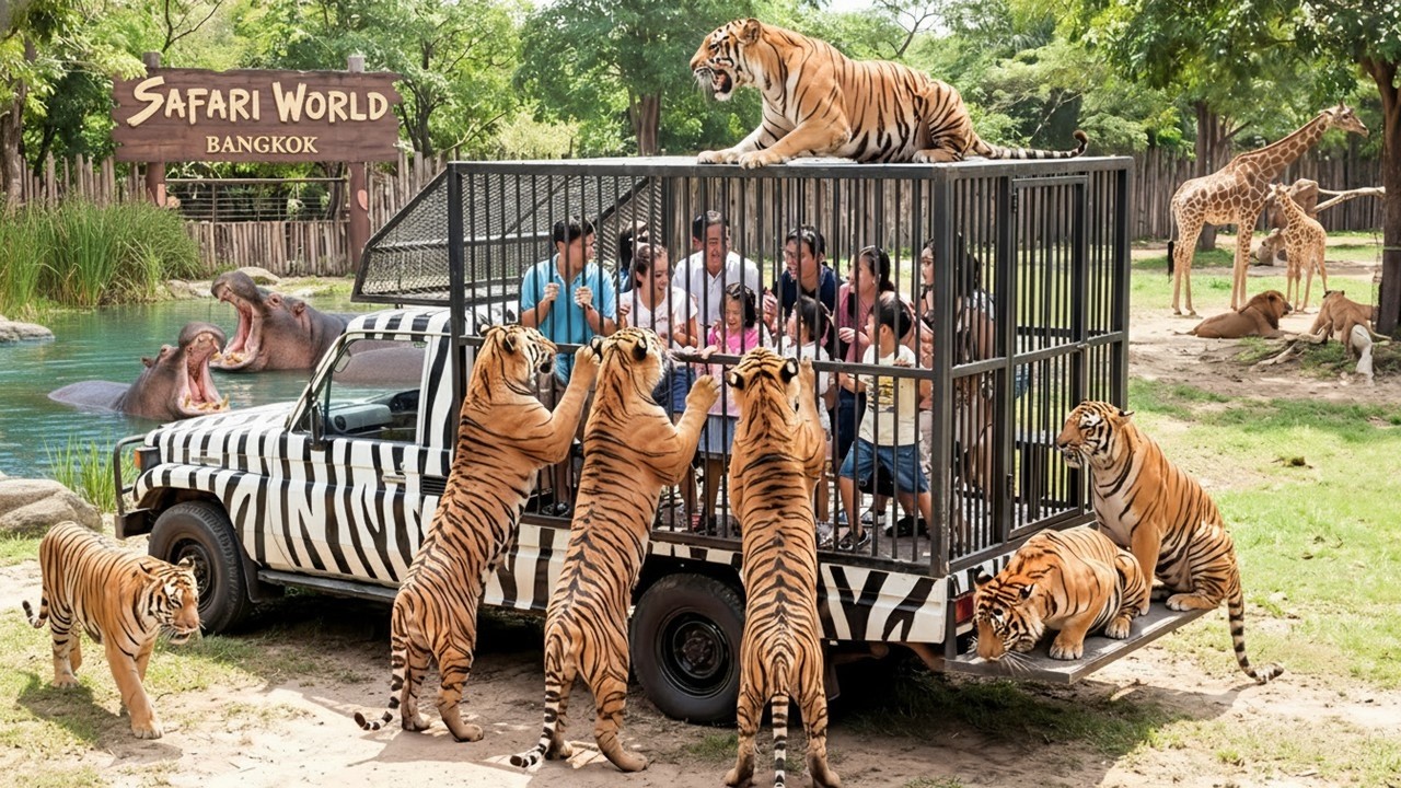 Safari World Bangkok, лучший зоопарк и парк животных Таиланда | Полный обзор (видео в формате 4K)
