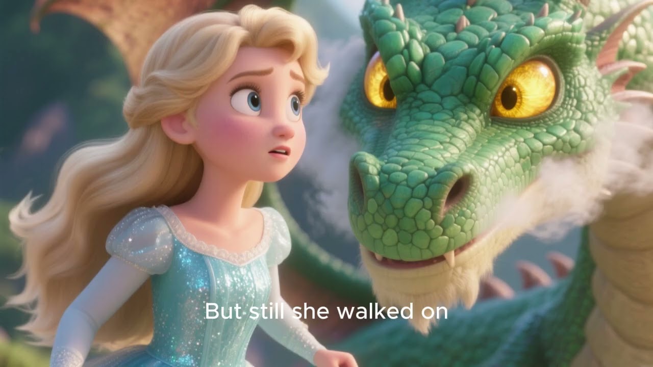 A fairytale story about a princess and a dragon