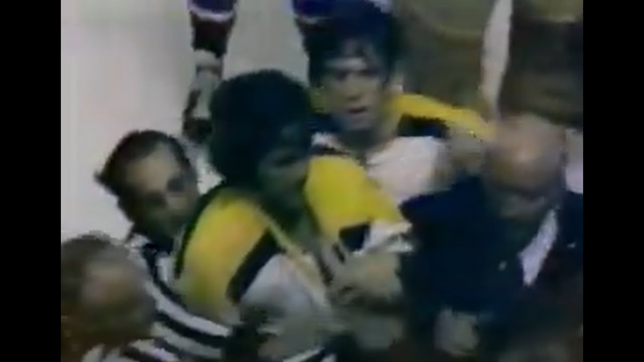 Boston vs Montreal bench clearing brawl 1970-71 part 1