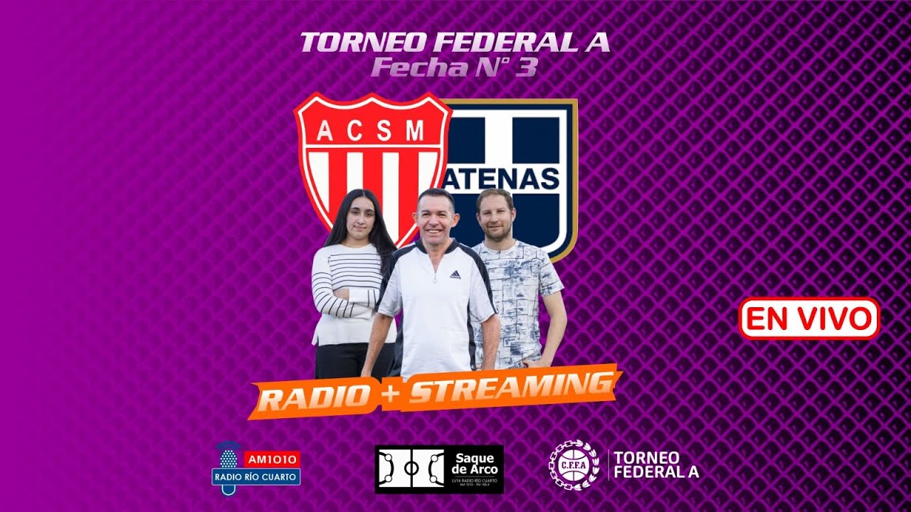 🔴EN VIVO | San Martin de Mendoza vs Atenas | Torneo Federal A Fecha 3 Relato de Radio | SaquedeArco
