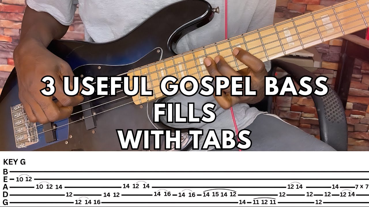 3 useful gospel bass fills (Bass lesson with tabs)