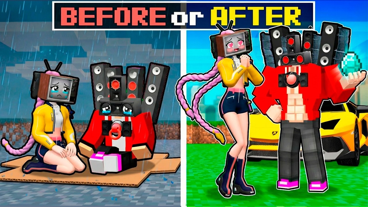 BEFORE or AFTER JJ and MIKEY - RUMI and JJ Story in Minecraft - Maizen
