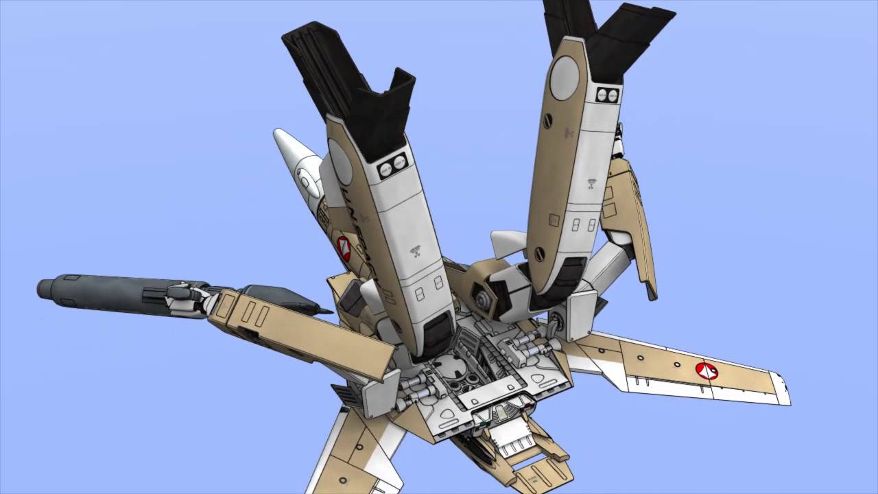 [SDF Macross] VF-1A Rig Test in SD+
