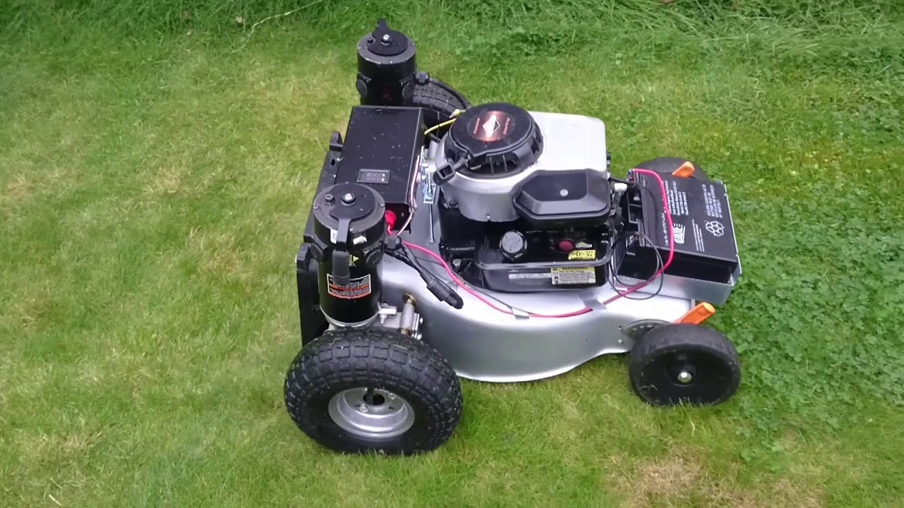 Radio controlled lawnmower