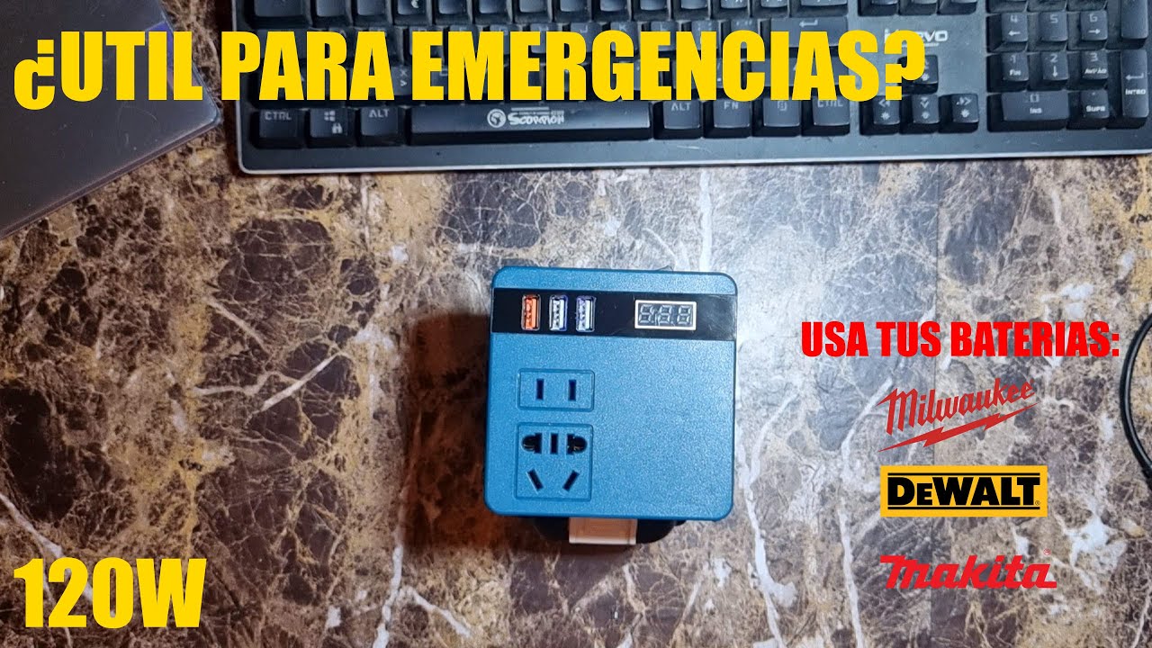 Inversor 120W para Baterías DeWalt, Makita y Milwaukee ⚠️ ¿Vale la pena?
