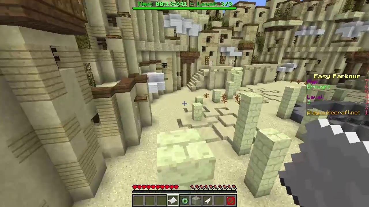 Cubecraft Parkour - Easy Maps - Map Drought Level 3 (with gold medal)