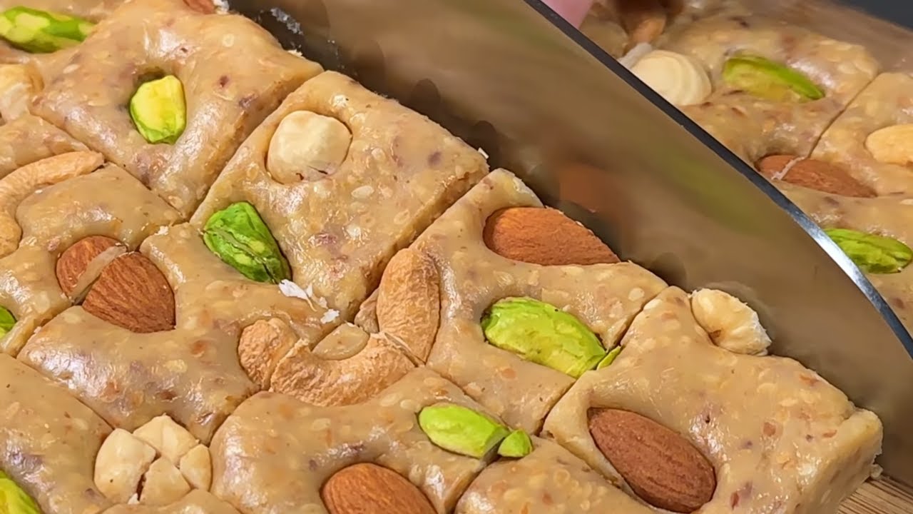 3 składniki! Pyszny deser w 5 minut! Burfi sezamowe z orzechami!
