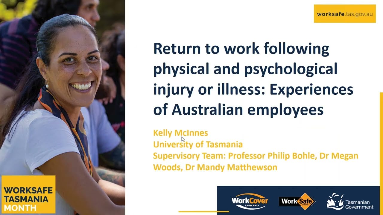 Return to work after physical & psychological injury/illness: Experiences of Australian employees