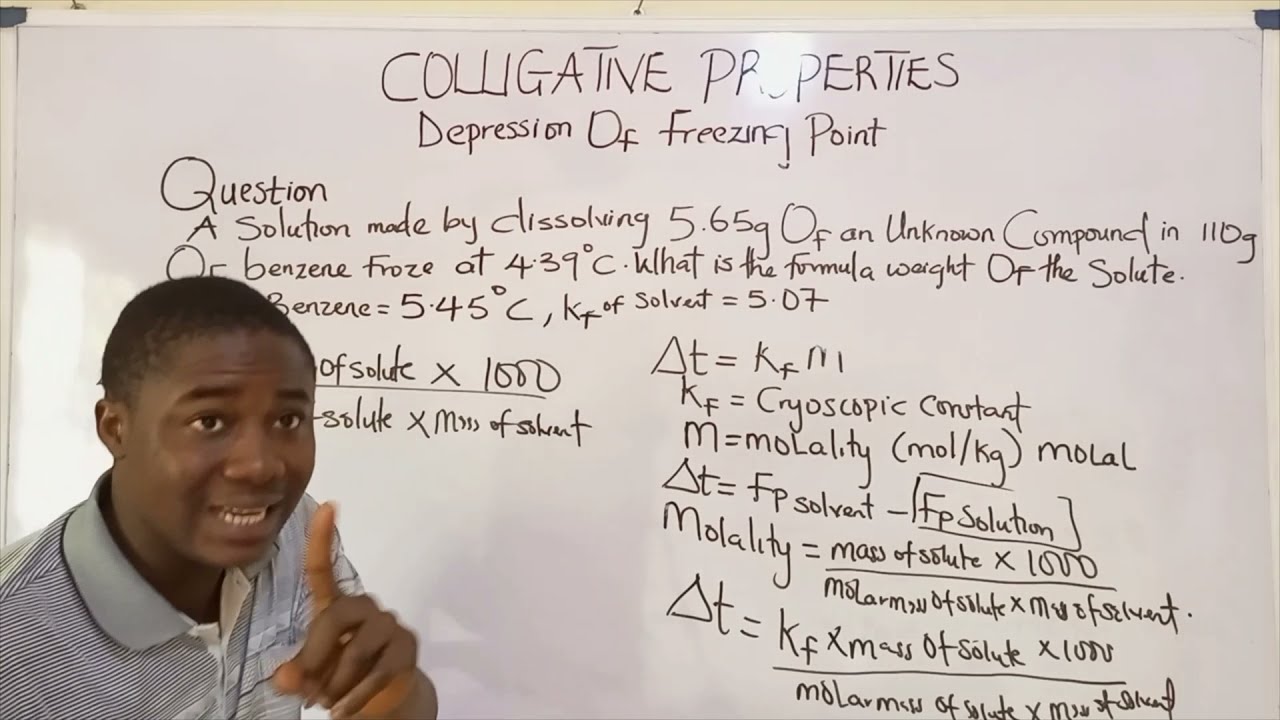COLLIGATIVE PROPERTIES|Depression of Freezing point