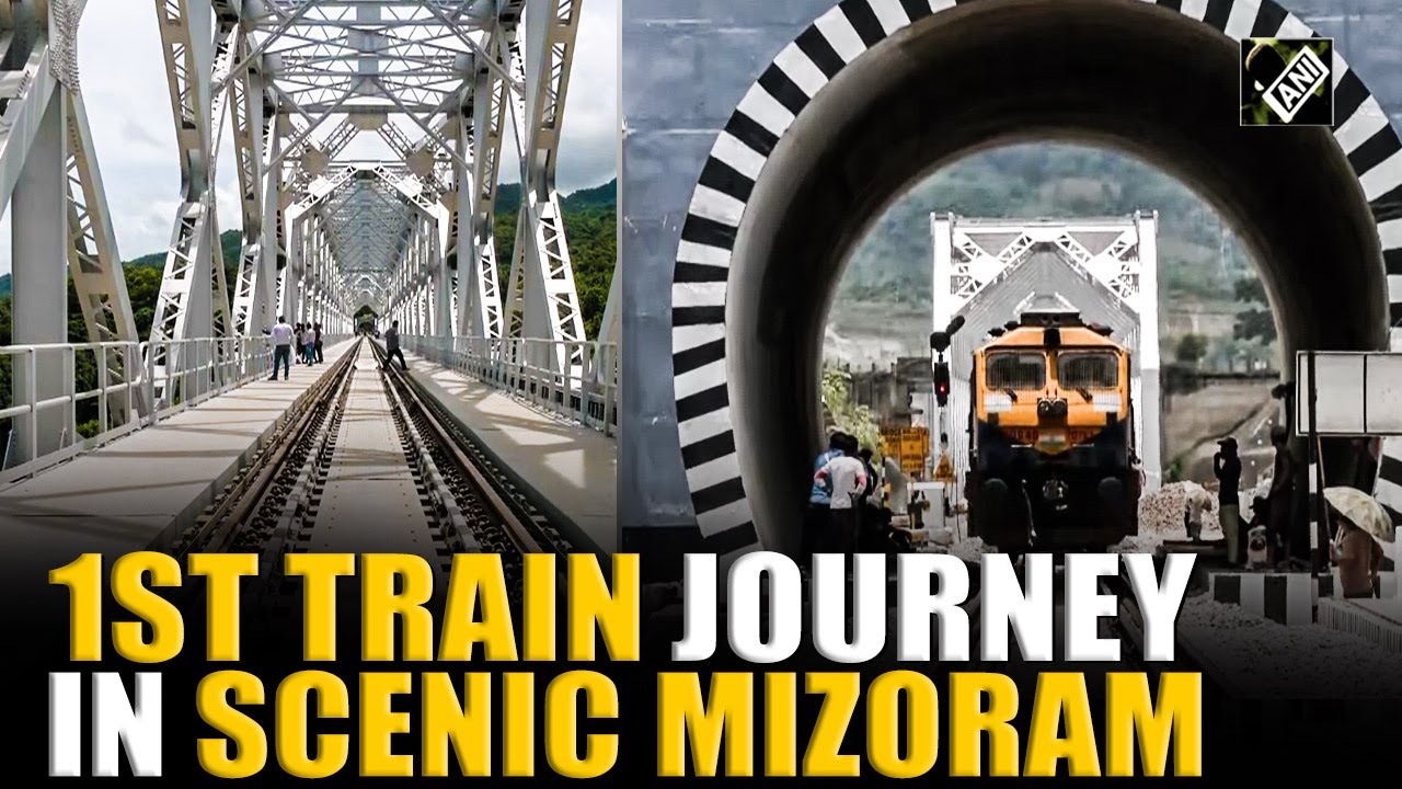 Scenic landscapes, stunning views, 1st train journey in Mizoram | Bairabi-Sairang rail link | POV