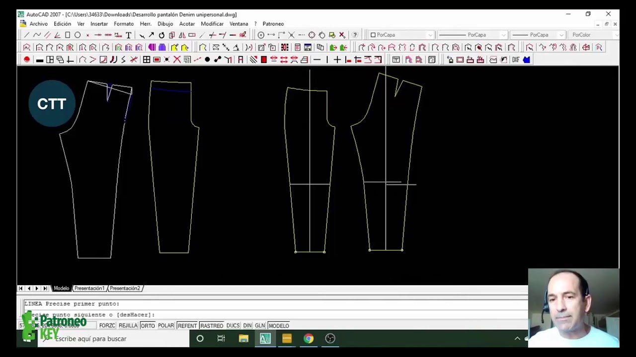 🧵📐 Cómo hacer un Pantalón Denim ▶️ Patronaje Masculino FÁCIL Y PASO A PASO ✔️