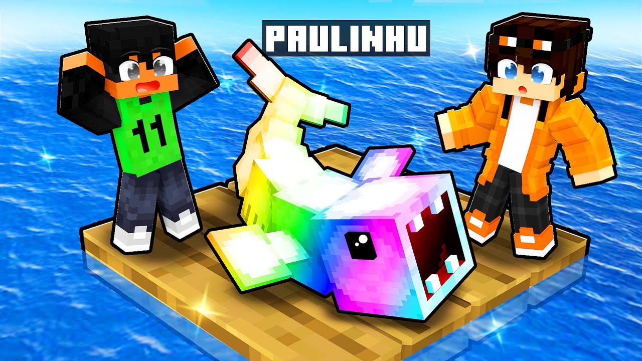 Fingi ser um BEBÊ THE BLOOP OP em uma JANGADA no Minecraft
