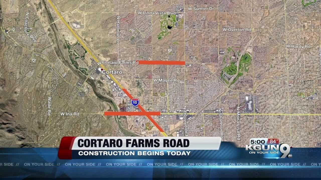 Construction project begins on Cortaro Farms Road
