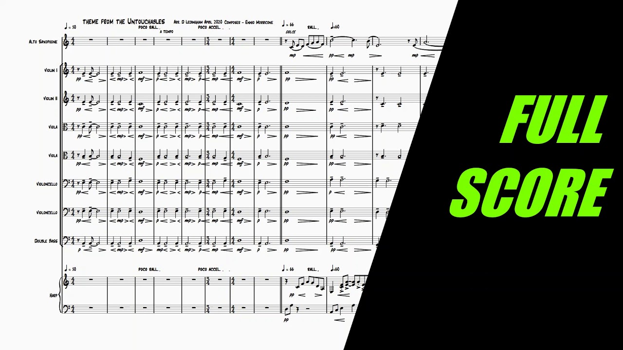 The Untouchables Death Theme Alto Sax & String Orchestra sheet music