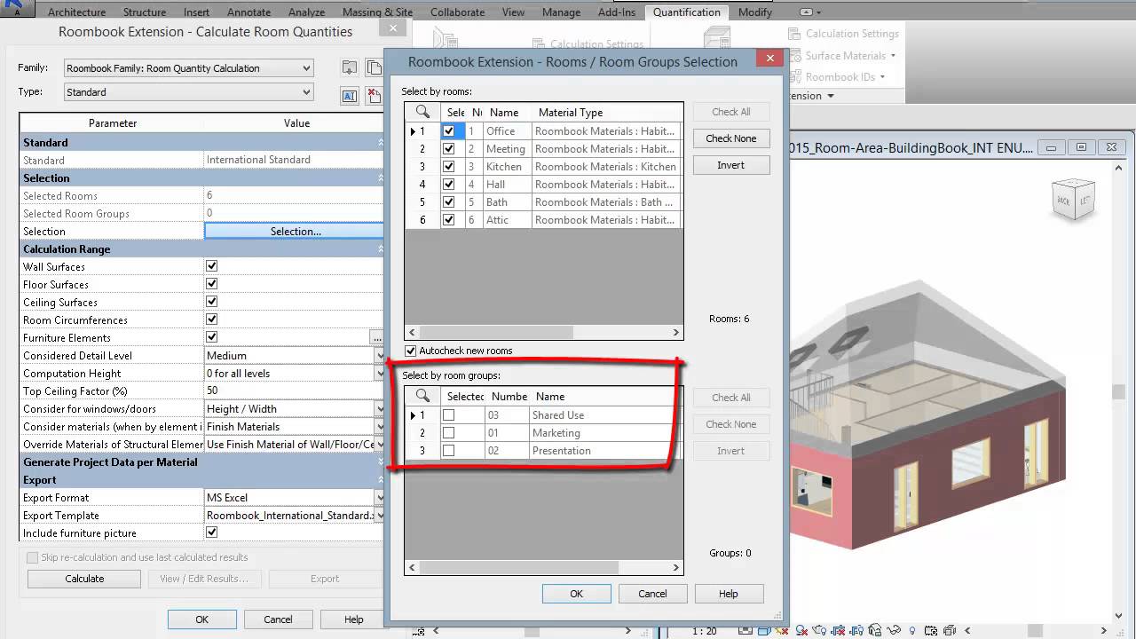 Roombook Areabook Buildingbook Extension for Autodesk Revit 2015