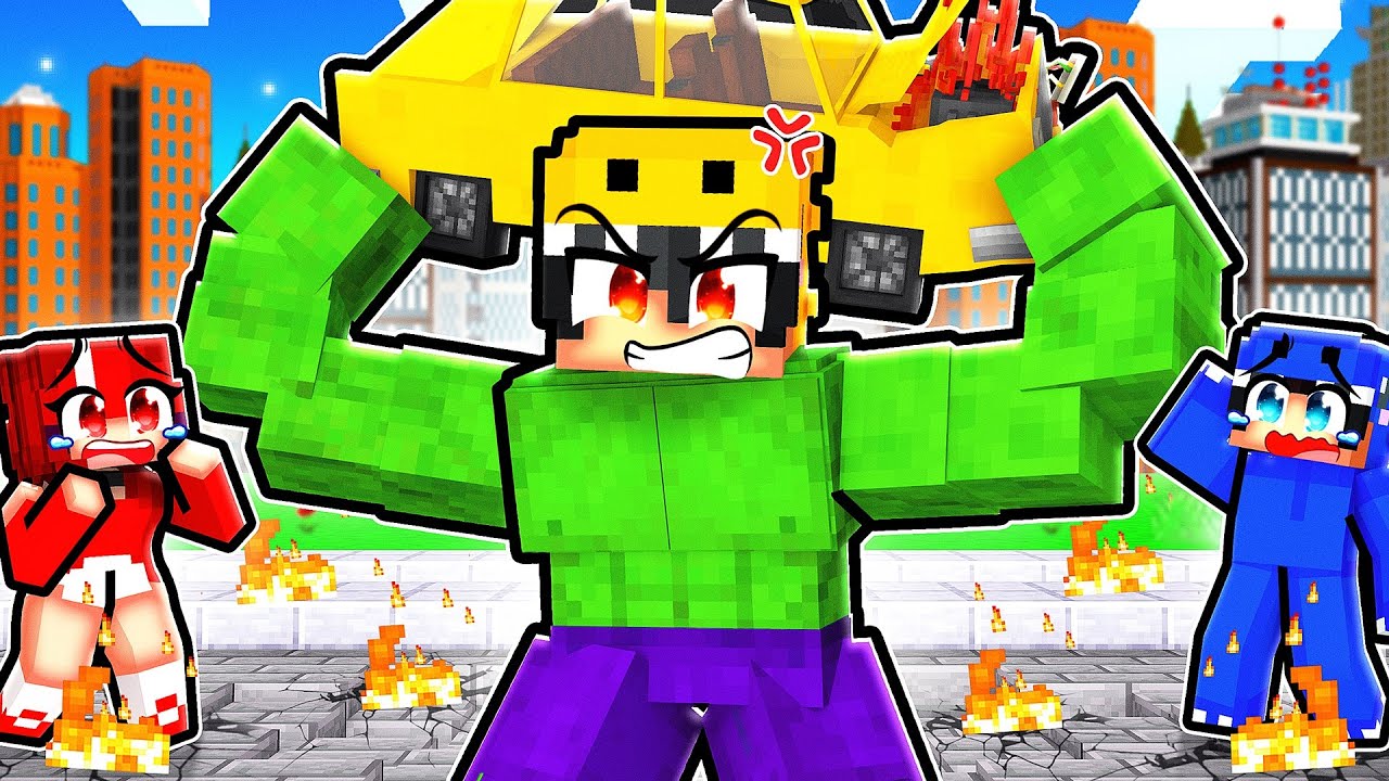 Minecraft but I'm WORLD DESTROYER HULK...