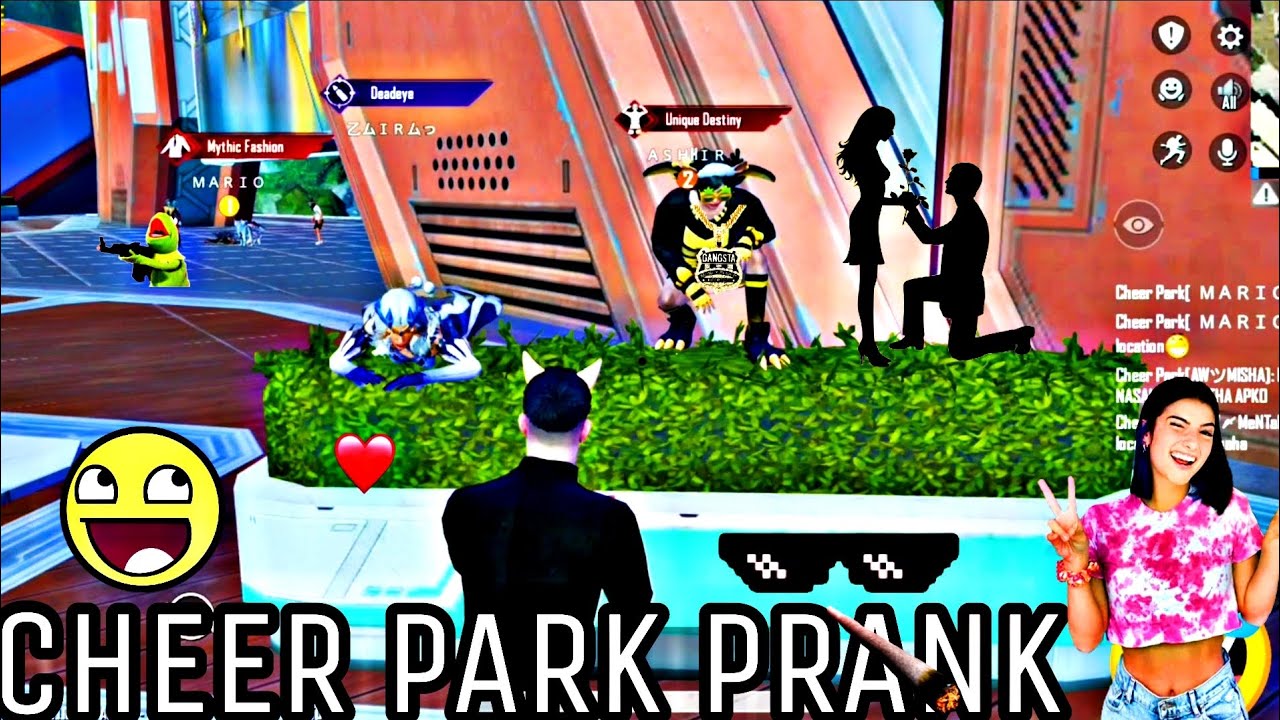 PUBG cheer park prank full love propose vala seen 💕