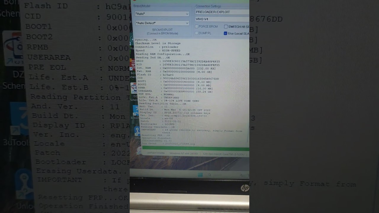 vivo y12  model number 1904 frp bypass umt tool 🔥