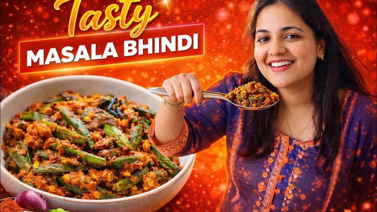 Masale Wali Bhindi Recipe | Ghar Jaisi Swadisht Bhindi...