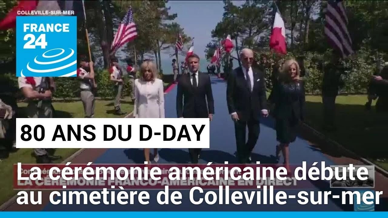 80 ans du D-DAY : la cérémonie américaine débute au cimetière de Colleville-sur-mer