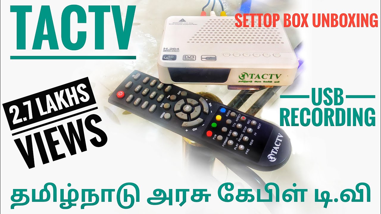 Tamilnadu Arasu cable  Set top box TACTV review, Unboxing, Full specifications