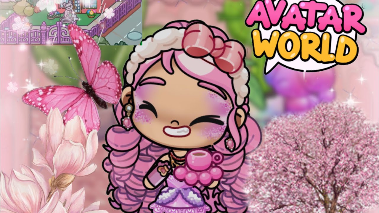FREE Pink House Design in Avatar World! 🌸 Aesthetic Pink Home Tour 🏡🎀 + House Build100%|🎀💕KAWAII|New