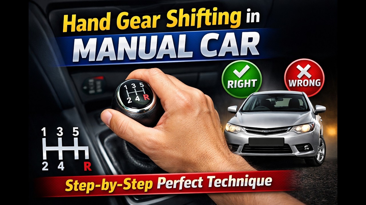 Hand Gear Shifting in Manual Car | Step-by-Step Perfect Technique