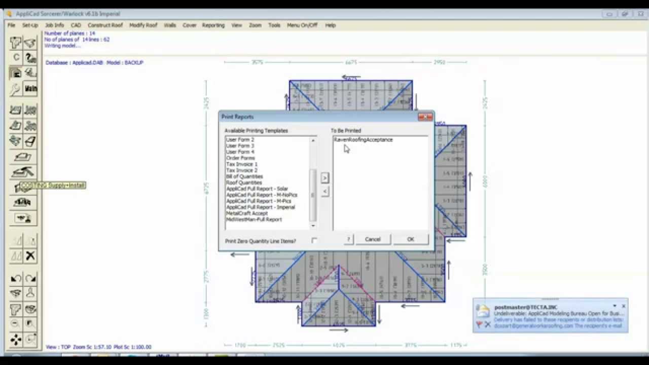 AppliCad Roof Wizard - Using Word Templates for Output