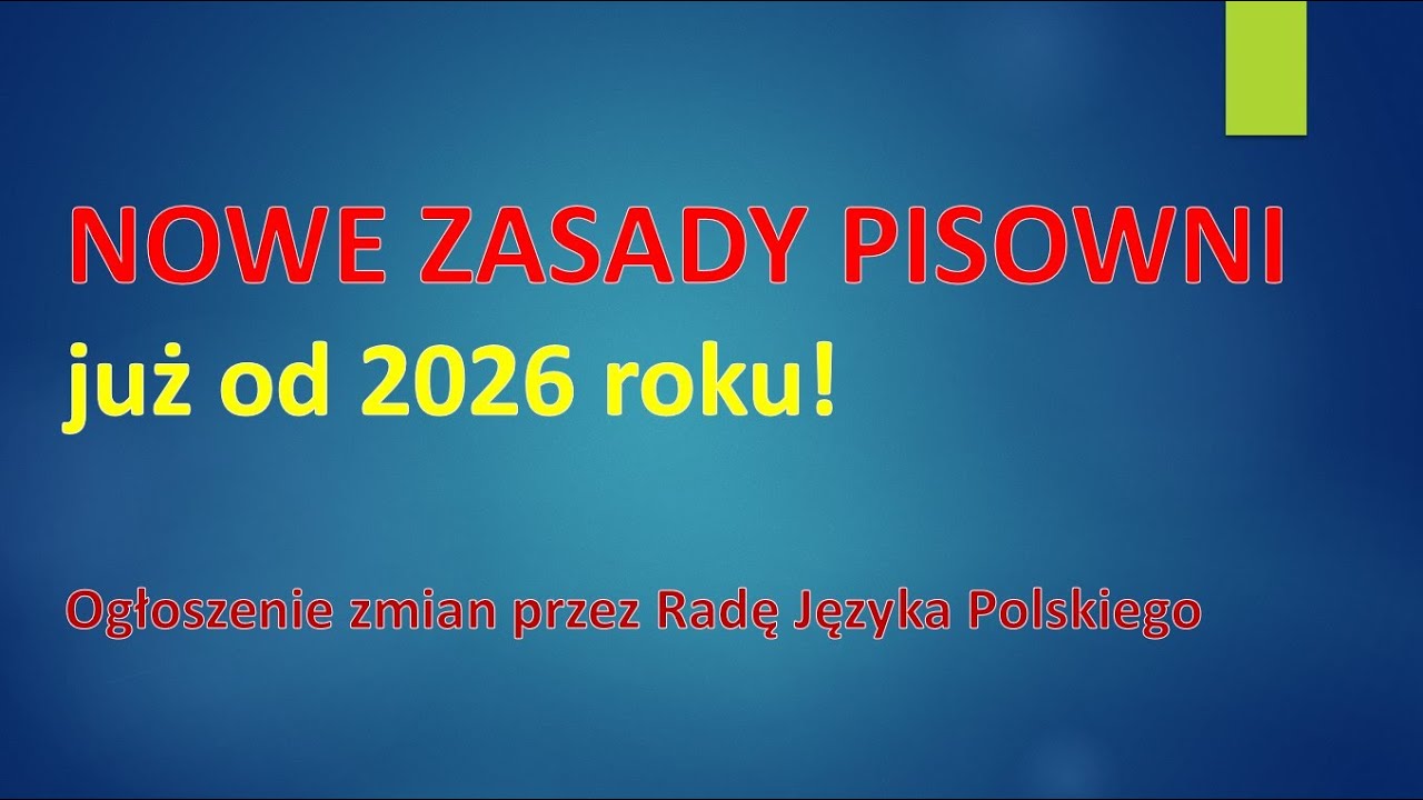 NOWE ZASADY PISOWNI juz od 2026