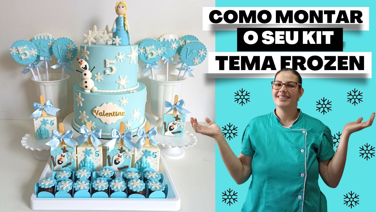 PARTE 1 - Como decorar seus doces? Tema Frozen🥶❄️ #pastaamericana #tag #confeitaria