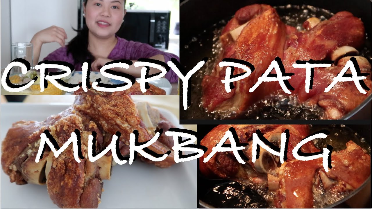 CRISPY PATA&PORK NILAGA MUKBANG|BAHAY|UPA CHIKAHAN