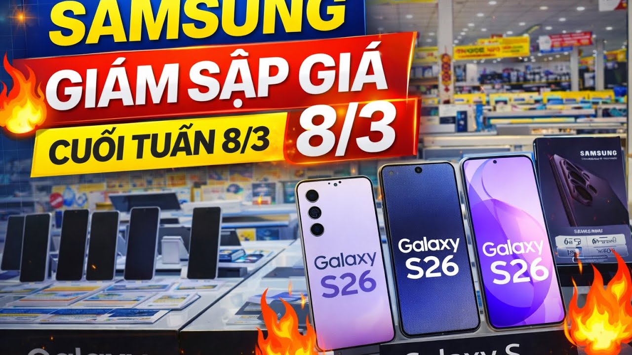 Cập nhật giá SAMSUNG GIẢM GIÁ CUỐI TUẦN 8/3 tại Thế Giới Di Động 