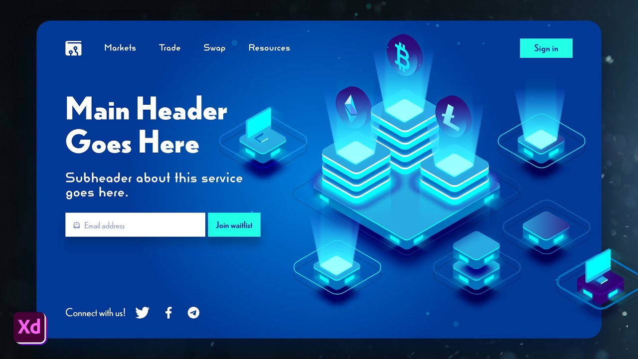 Design a Cryptocurrency Landing Page in Adobe XD