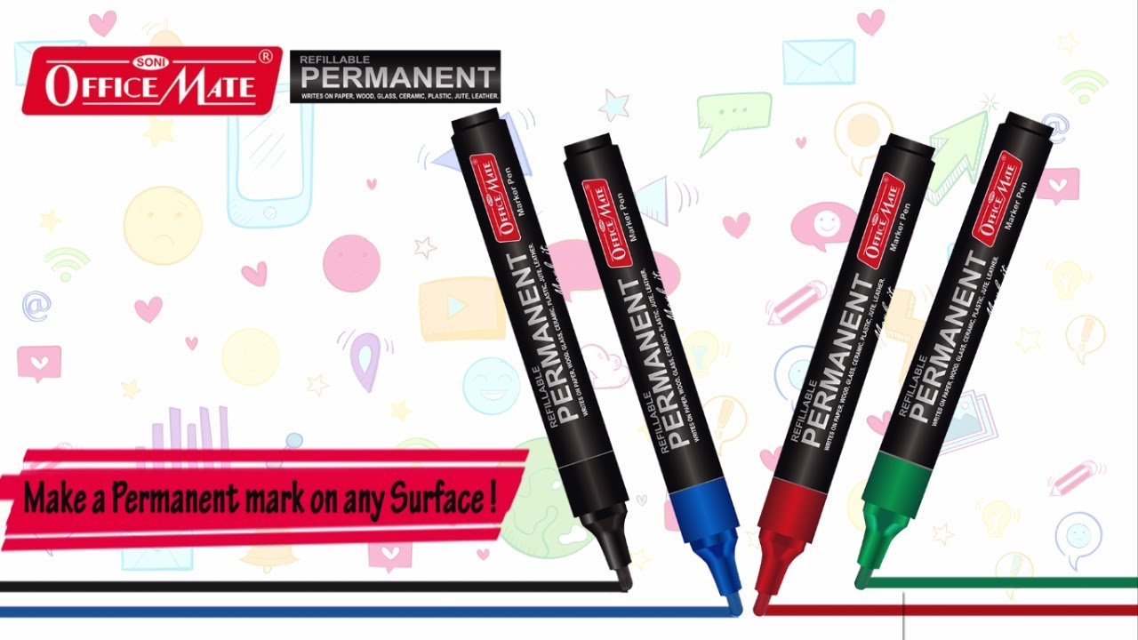 Soni OfficeMate Permanent Marker Pens | Leave a Permanent Mark! #markers #permanentmarker