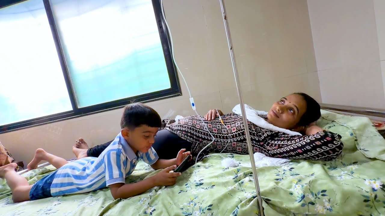माऊलीच्या मम्मी पप्पाला hospital मध्ये सलाईन लावले 🔥