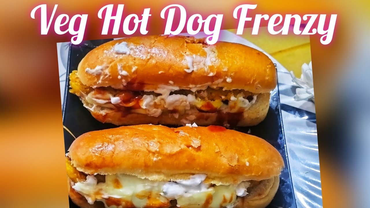Veg Hot Dog Frenzy. Vegetarian Hot Dog Recipe. Indian Street Food. Veg Party Snack. Hot Dog Recipe.
