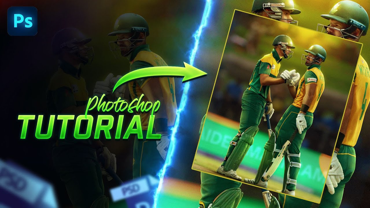 How to Create Professional Sports Poster Design | Cricket Design ICC t20world cup