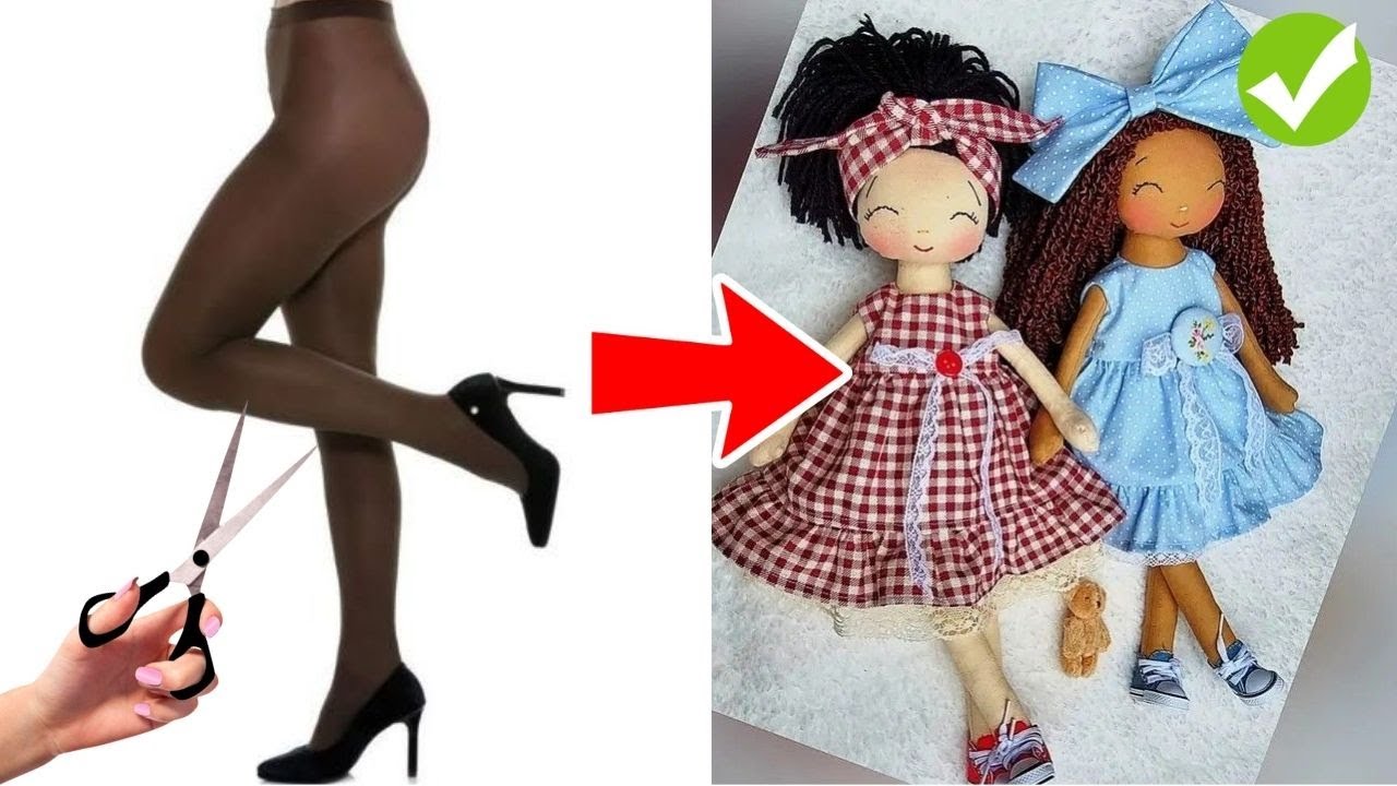 BONECA DE MEIA FÁCIL DE FAZER | BONECA DE FUXICO E PANO PASSO A PASSO