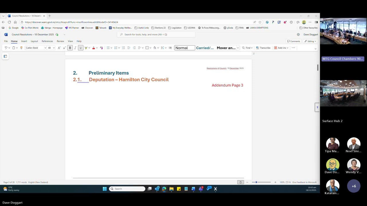 2025-12-18 - Council Meeting Recording Open #1 - 18 December 2025