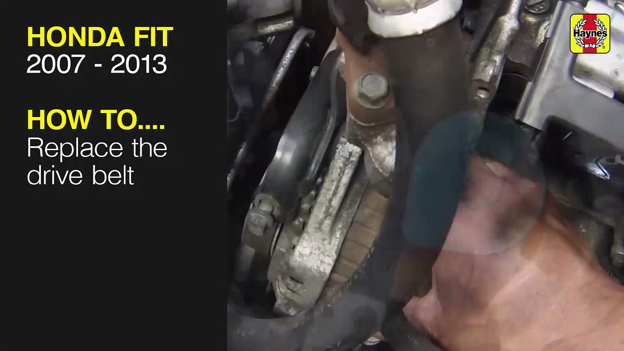 How to Replace the drive belt on the Honda Fit 2007 to 2013
