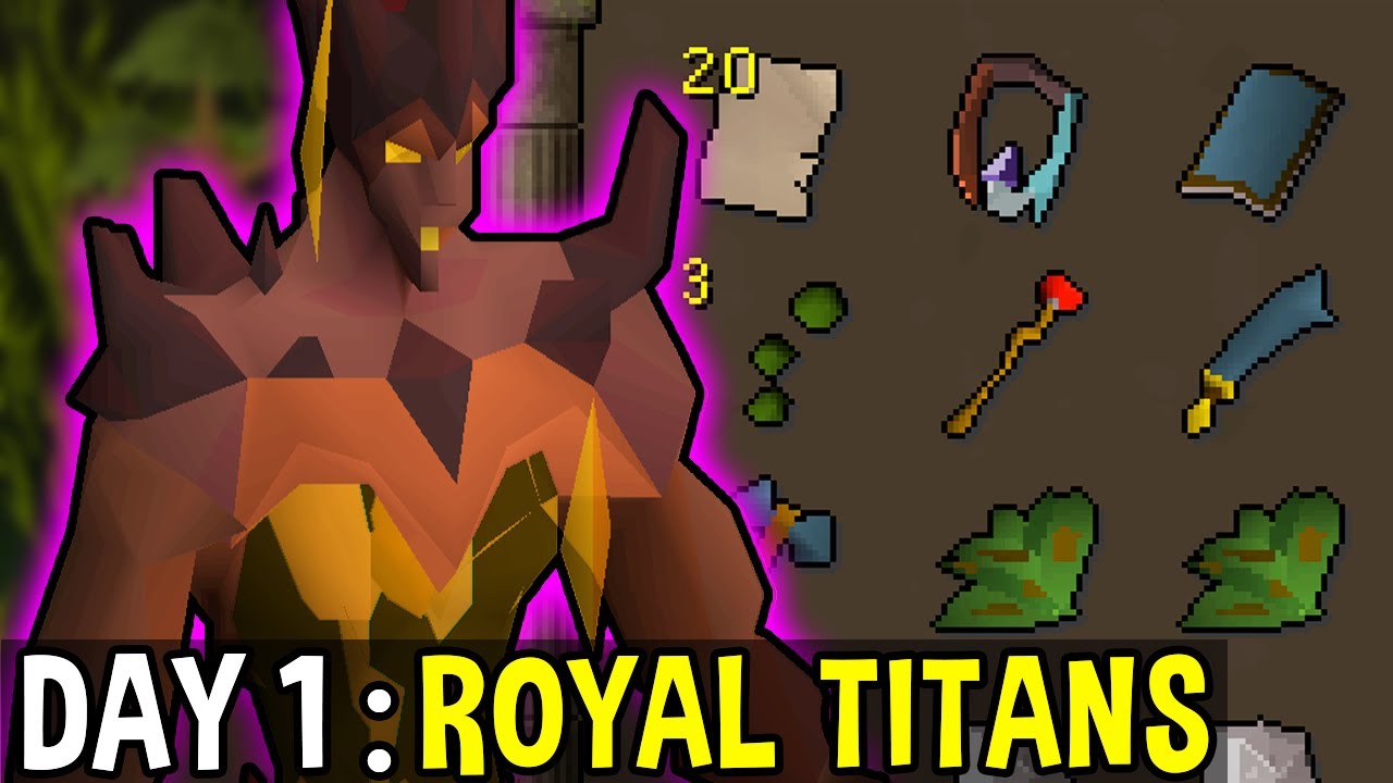 Killing the New Mid Game Boss the Royal Titans on Day 1!