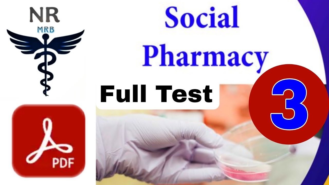 Social Pharmacy Full Test 3 Subject wise Test MRB Pharmacist MCQs 
